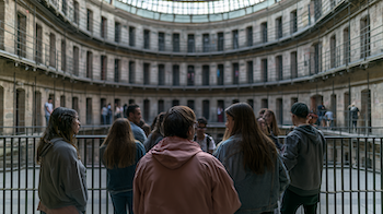 Alumnat de 1r de Màrqueting i Publicitat visitant La Model de Barcelona per conèixer la seva història i reflexionar sobre els drets humans, la llibertat, la justícia i la reinserció social.